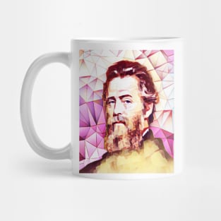 Herman Melville Pink Portrait | Herman Melville Artwork 13 Mug